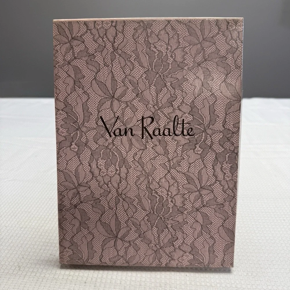 3 Vtg 50s Van Raalte Nines Platinum‎ 9M Nylon Stockings Seams New Box Thigh High